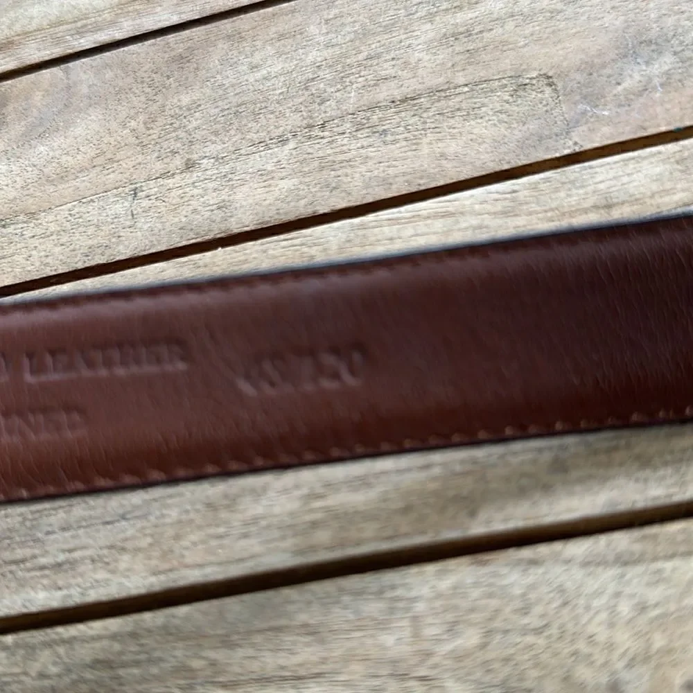 Crocodile  Brown Mens Leather Belt 48
